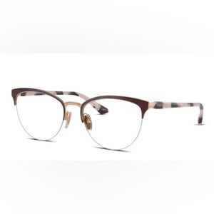Vogue Red Gold Tortoise Eyeglass Frames